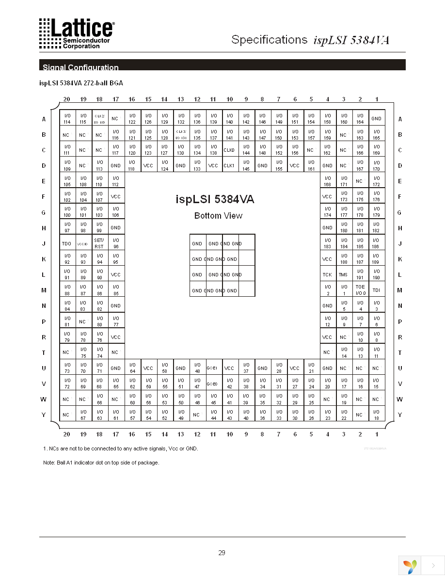 ISPLSI 5384VA-70LB208 Page 29